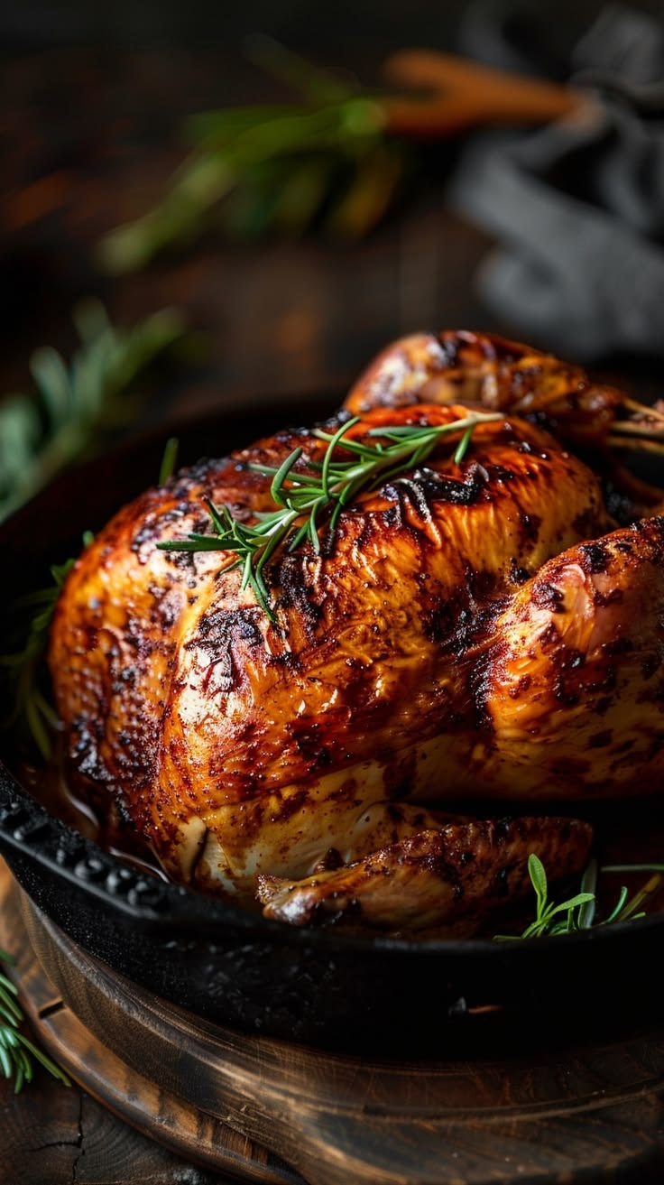 Pollo al horno con hierbas